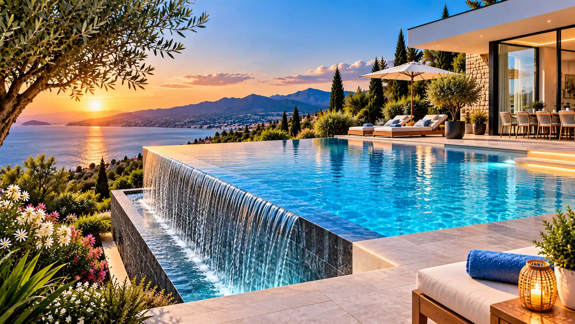 Piscine à débordement